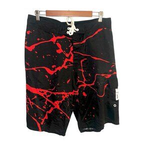 Walking Dead Amc Blood Splatter Walkers Board Shorts Swim Suit Trunks Size Large